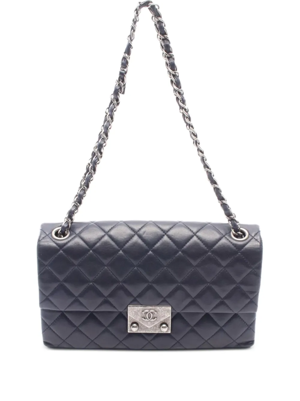 CHANEL Pre-Owned 2015-2016 matelassé shoulder bag - ブルー CHANEL Pre-Owned 2015-2016 matelassé shoulder bag - ブルー