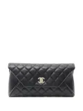 CHANEL Pre-Owned 2017-2018 quilted lambskin clutch bag - Black