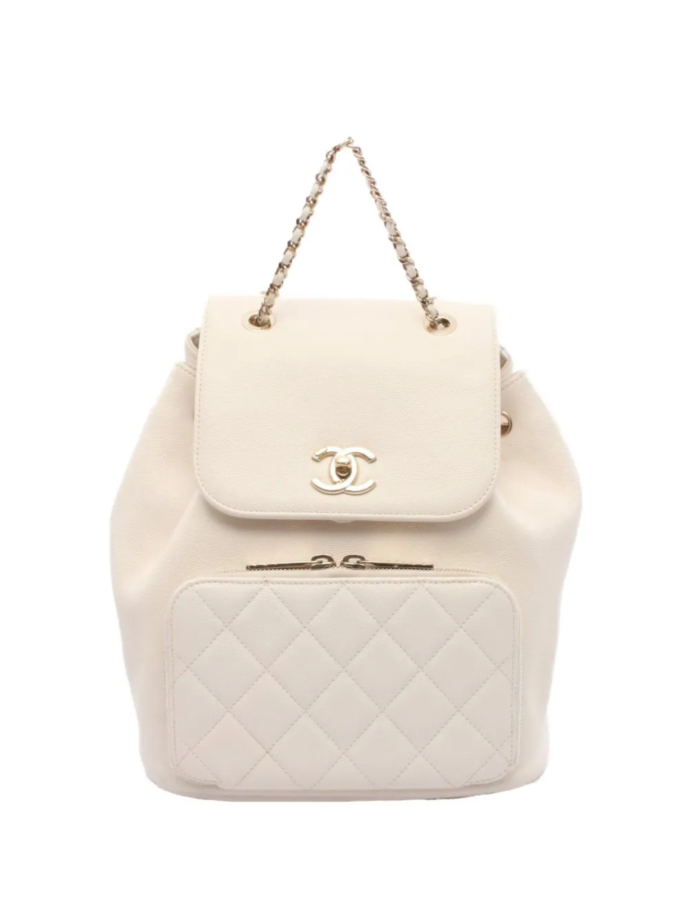 CHANEL Pre-Owned 2018 Matelasse backpack - ホワイト CHANEL Pre-Owned 2018 Matelasse backpack - ホワイト