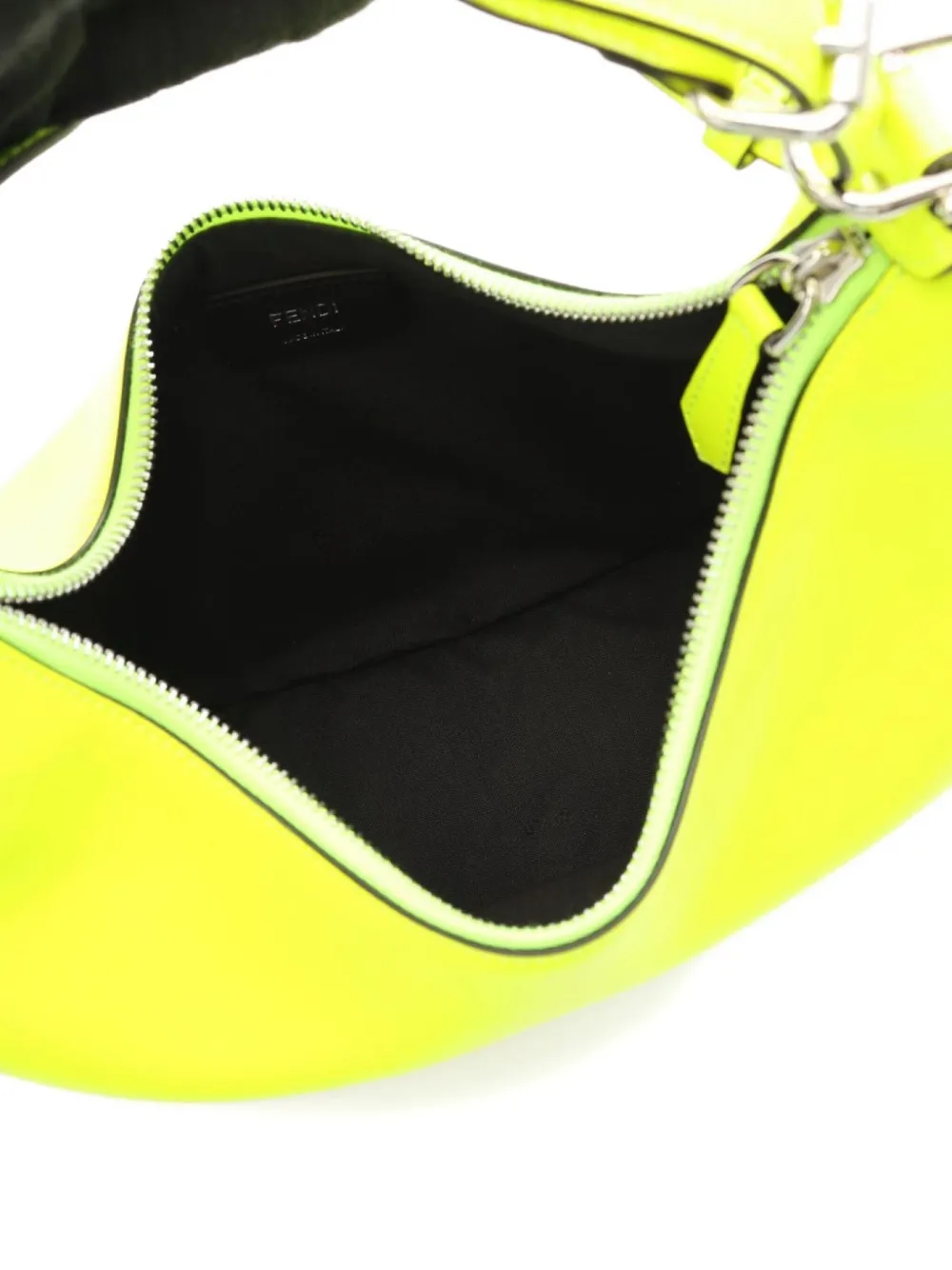 Pre-owned Fendi 2010s Graphy Leather Handbag In Green