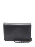 CHANEL Pre-Owned 2013-2014 Coco Mark wallet on chain - Black