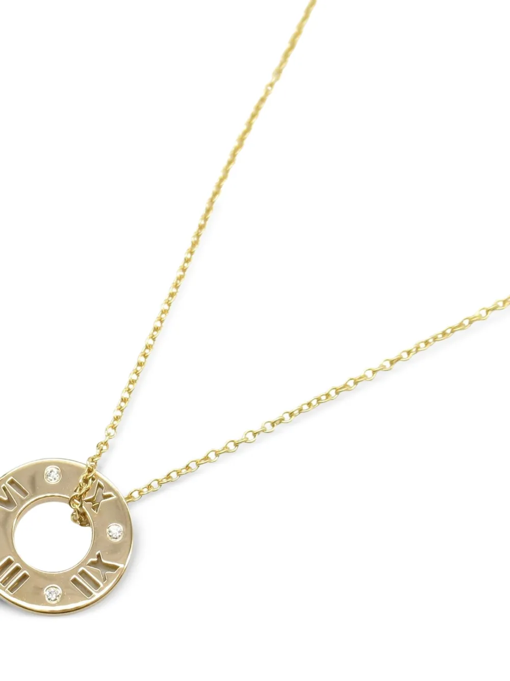 Tiffany & Co. Pre-Owned 2010 18kt rose gold Atlas diamond necklace | Pink | Image 1