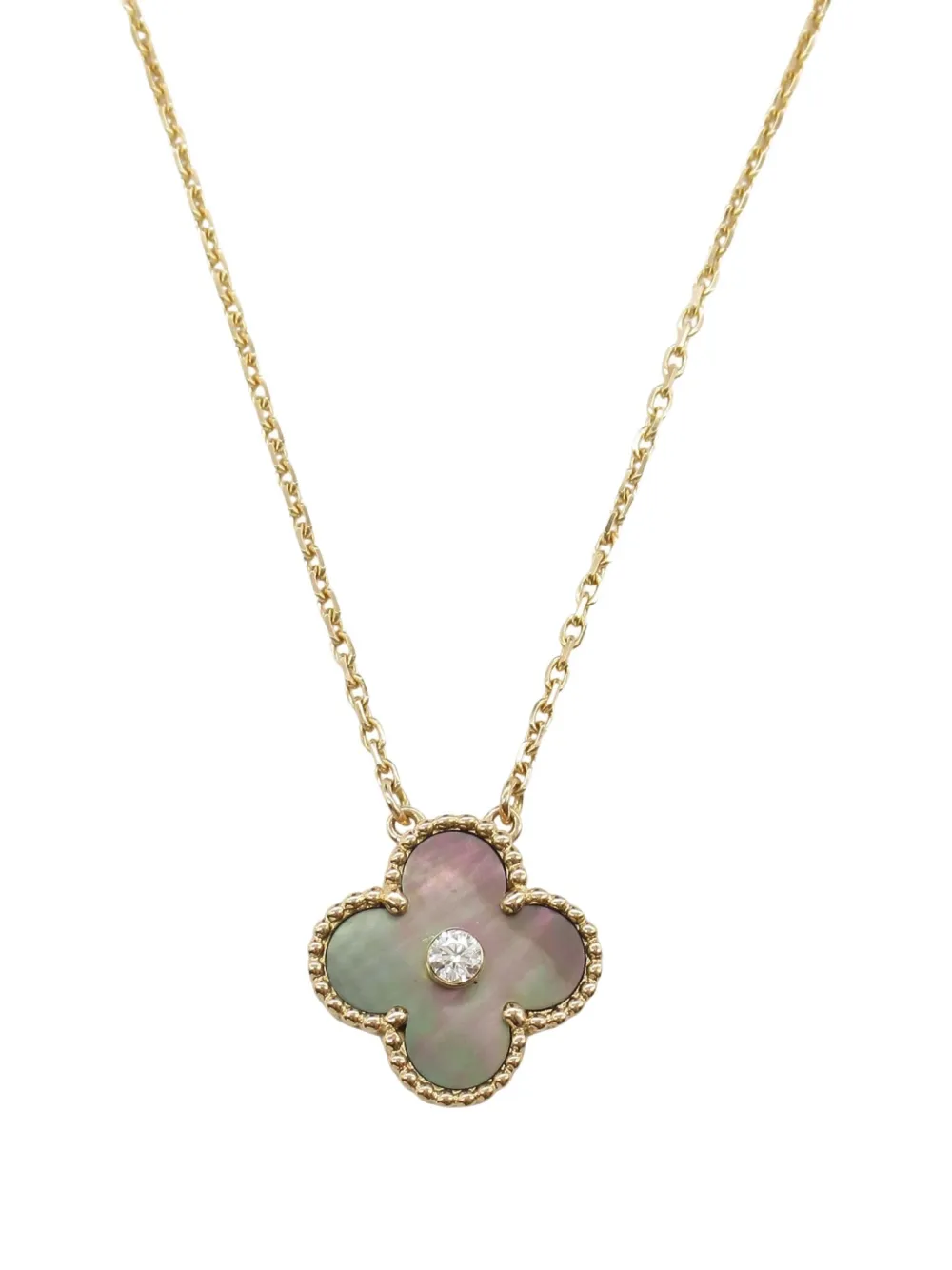 Van Cleef & Arpels Vintage 2010s 18K rose gold Alhambra diamond necklace | Image 2