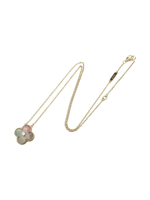 Van Cleef & Arpels Vintage collar Alhambra en oro rosa de 18kt 2010 con diamante