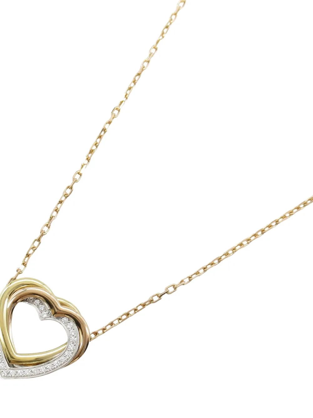 Cartier 2010s 18K yellow gold Trinity Heart diamond necklace - ゴールドトーン Cartier 2010s 18K yellow gold Trinity Heart diamond necklace - ゴールドトーン