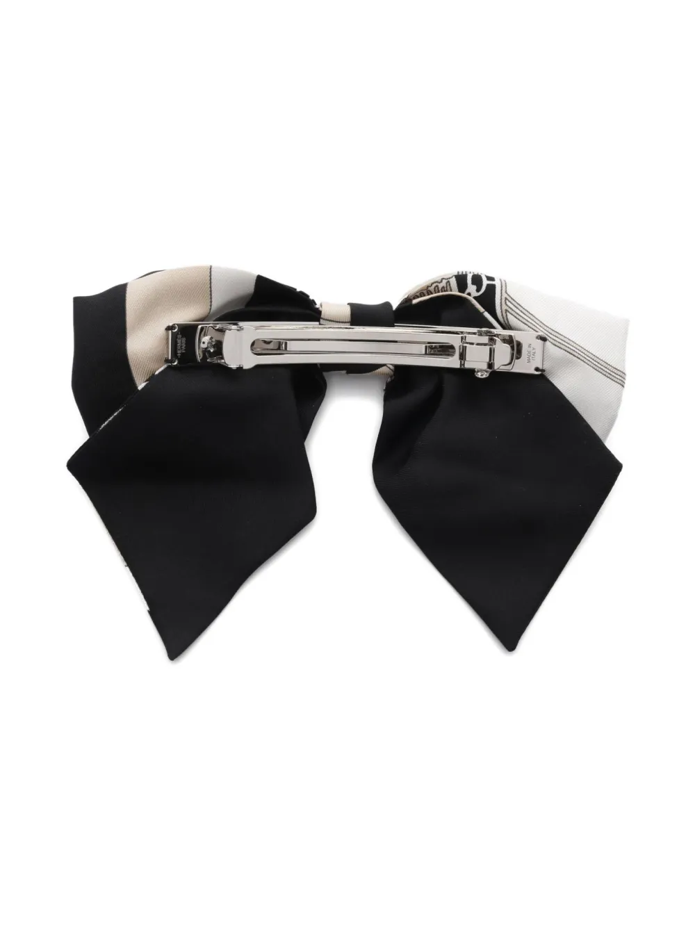Hermès Pre-Owned 2010s Grenelle Exlibris silk ribbon hair clip | Image 2