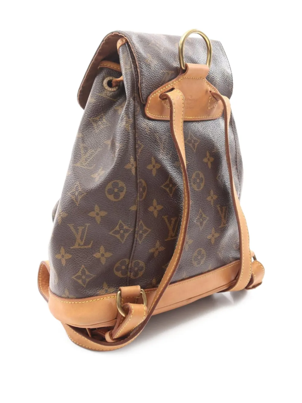 Pre-owned Louis Vuitton 2000 Montsouris Mm Backpack In Brown