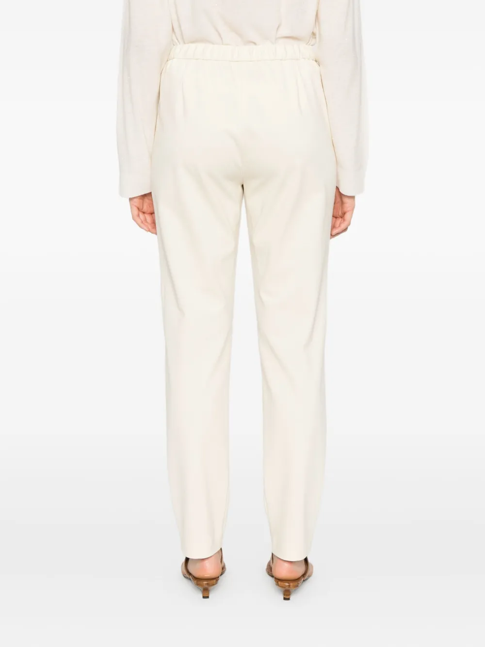 Fabiana Filippi pleated-detail drawstring trousers Beige