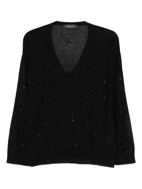 Fabiana Filippi glitter V-neck sweater