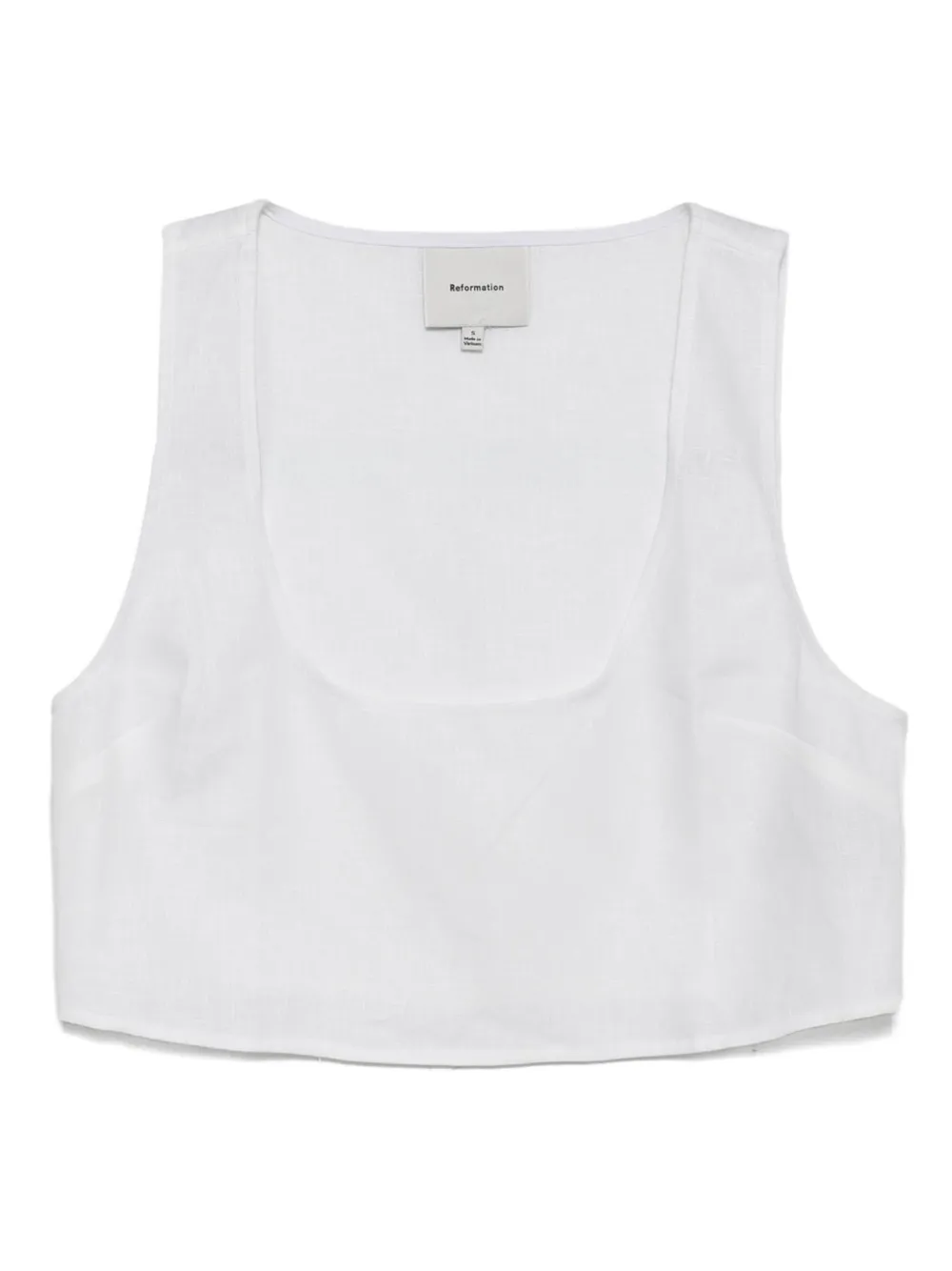 Reformation Kylie linnen top Wit