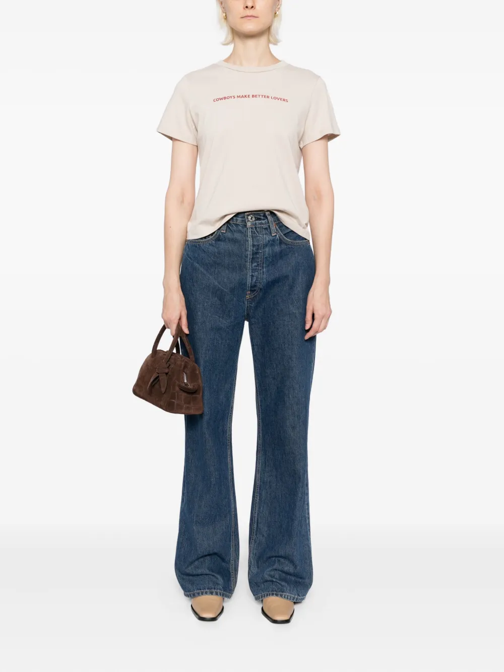 Reformation Klassiek T-shirt Bruin
