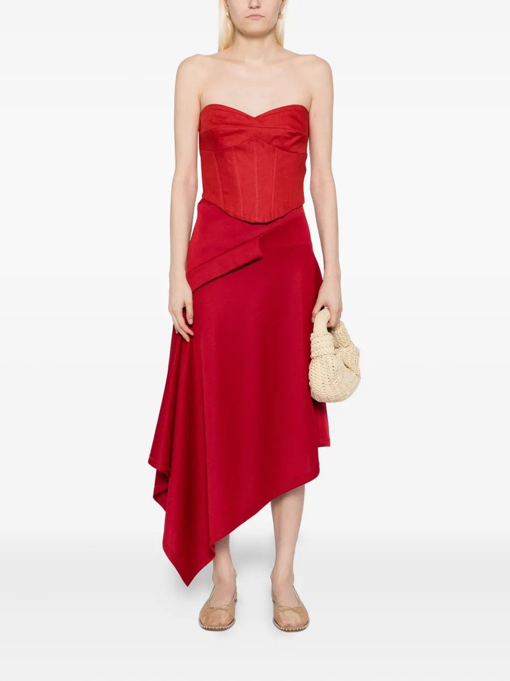 Reformation Pacie linnen top Rood