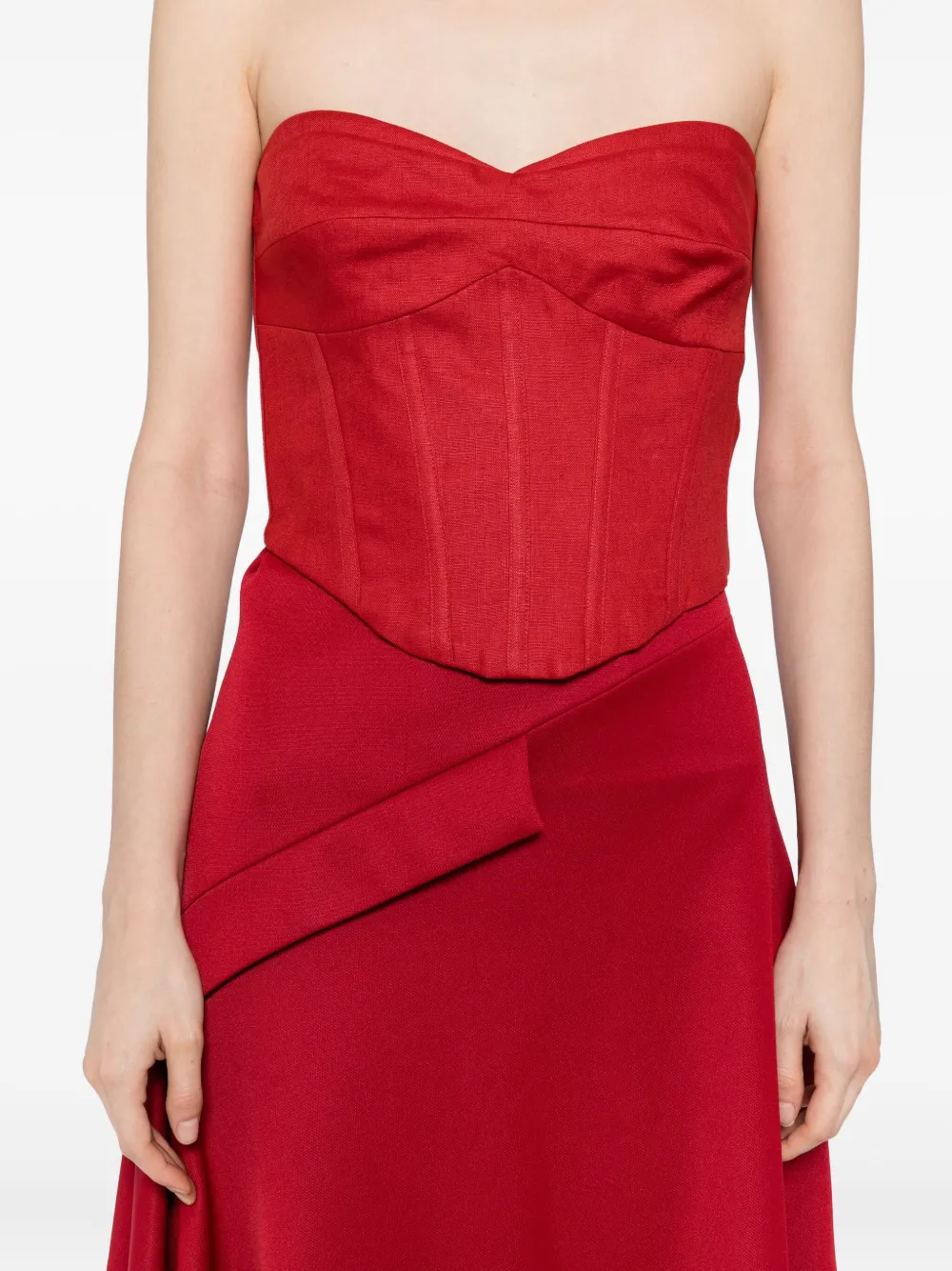 Reformation Pacie linnen top Rood