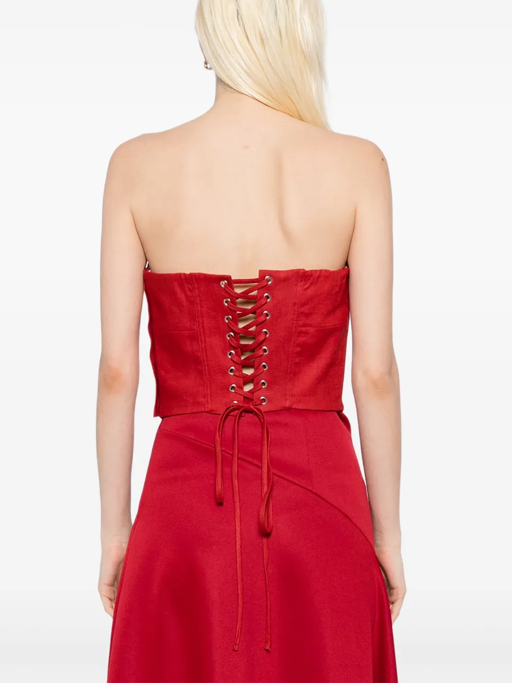 Reformation Pacie linnen top Rood