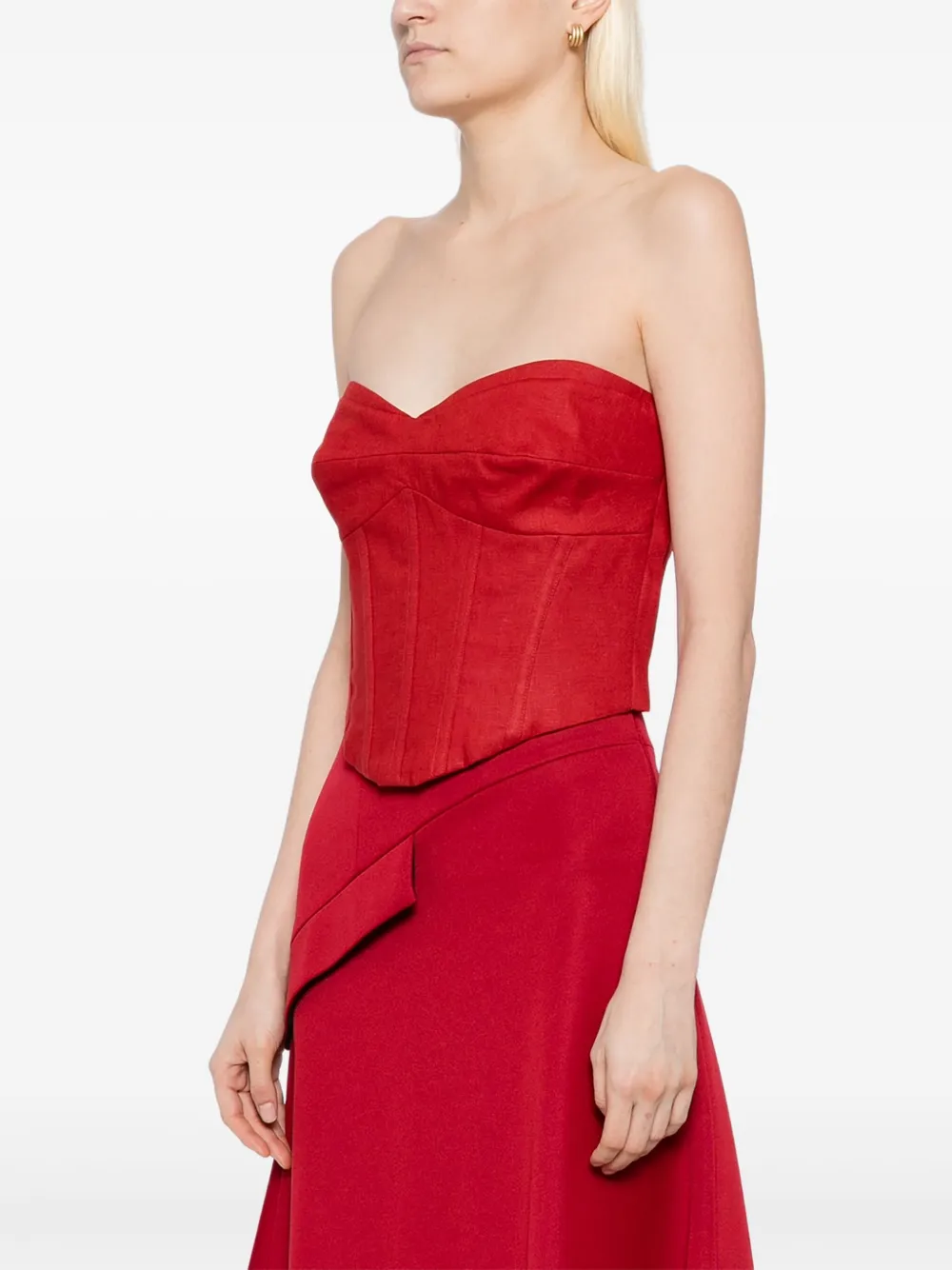Reformation Pacie linnen top Rood