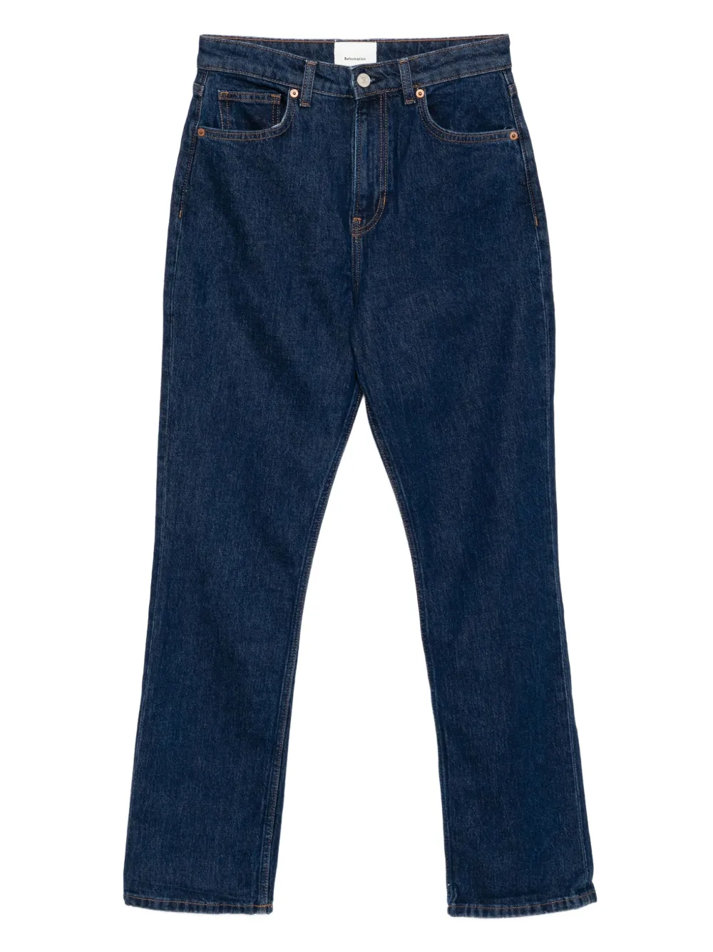 Reformation Jax Straight Jeans In Blue