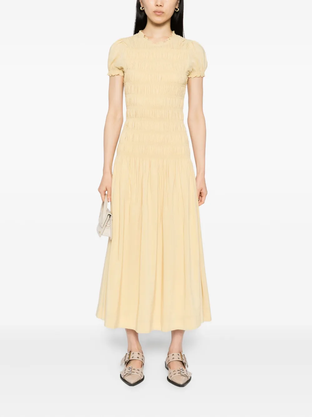 Reformation Kiria jurk - Geel