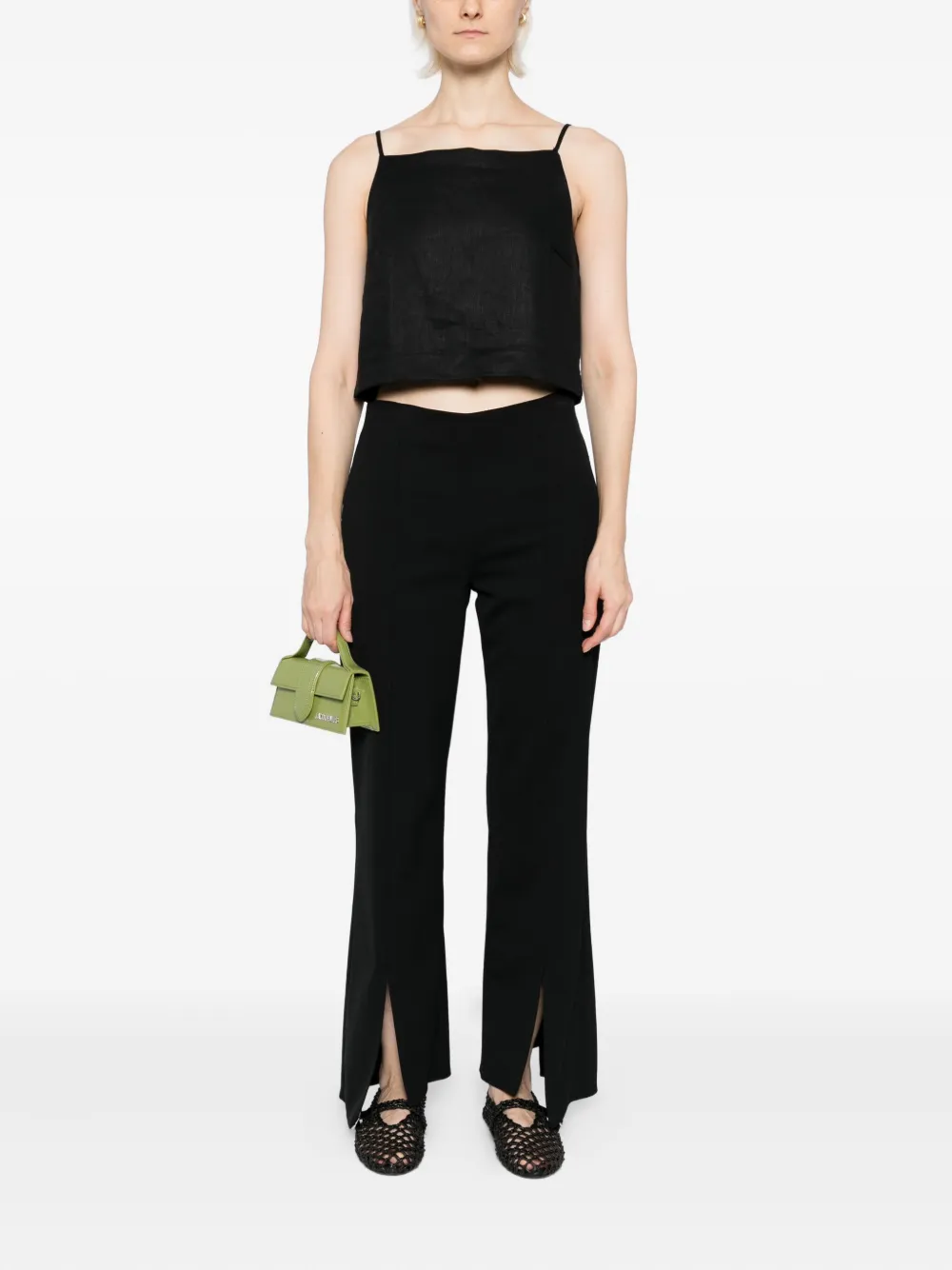 Reformation Kerri linnen top Zwart