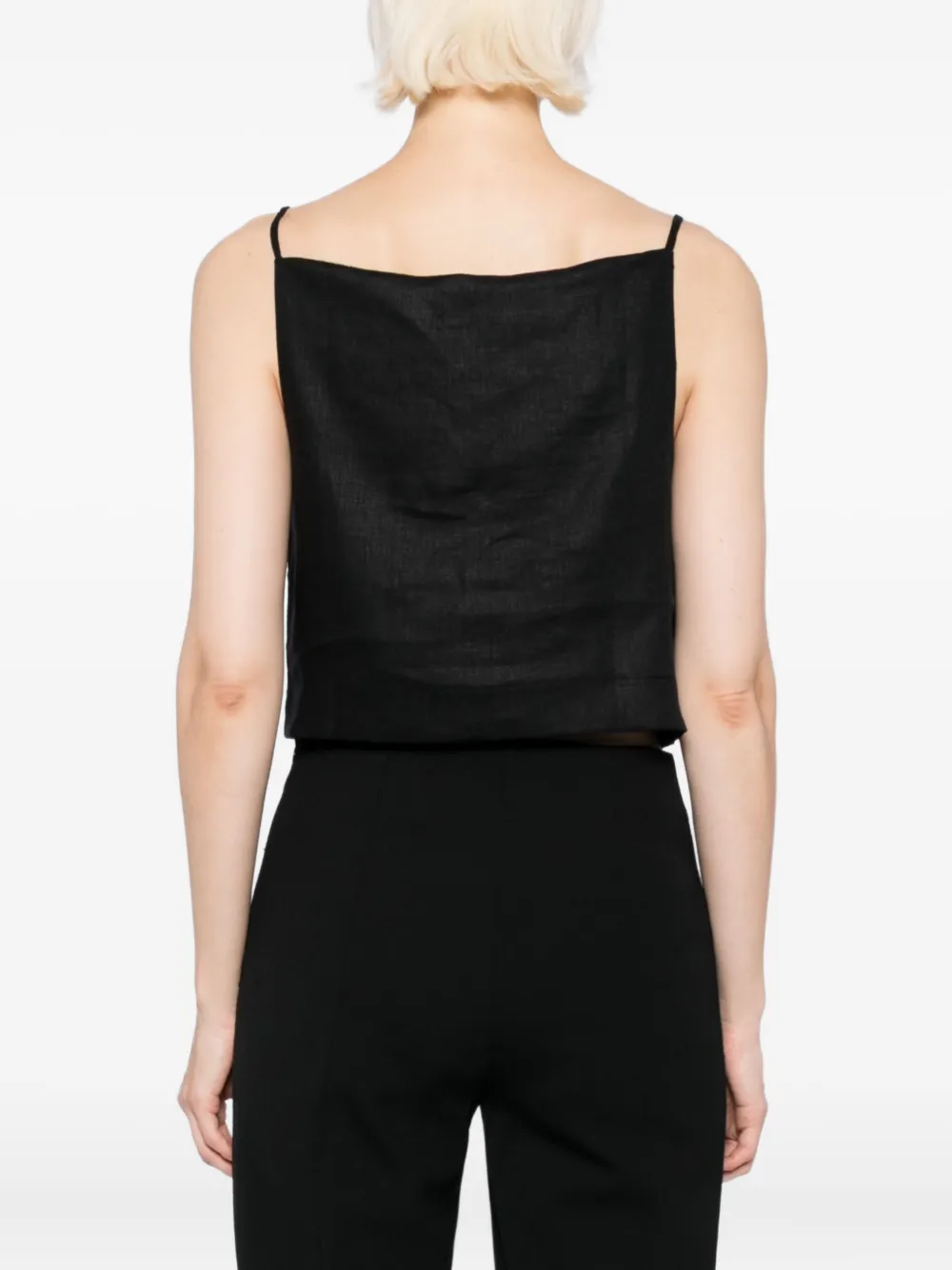 Reformation Kerri linnen top Zwart