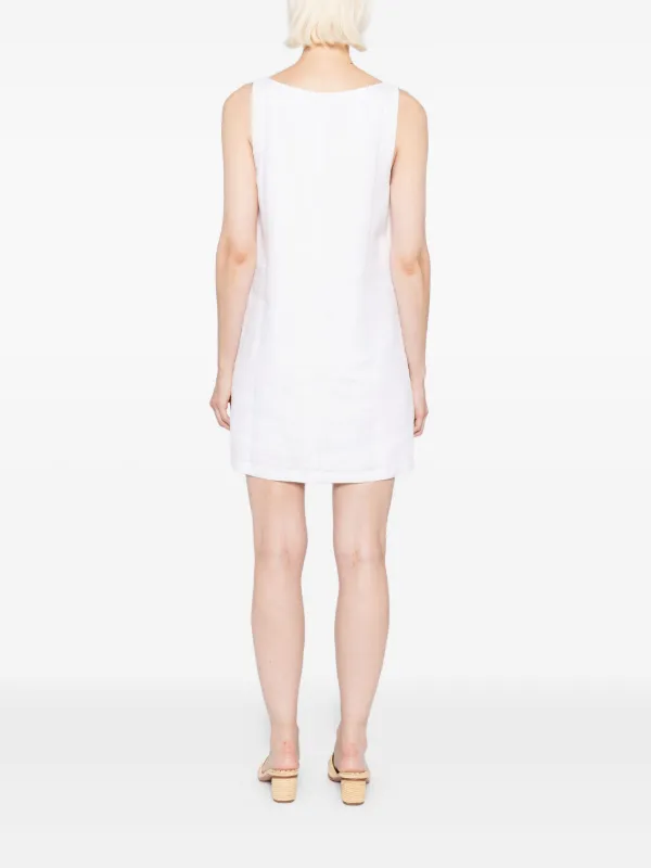 Reformation Hamley Linen Dress | White | FARFETCH GE