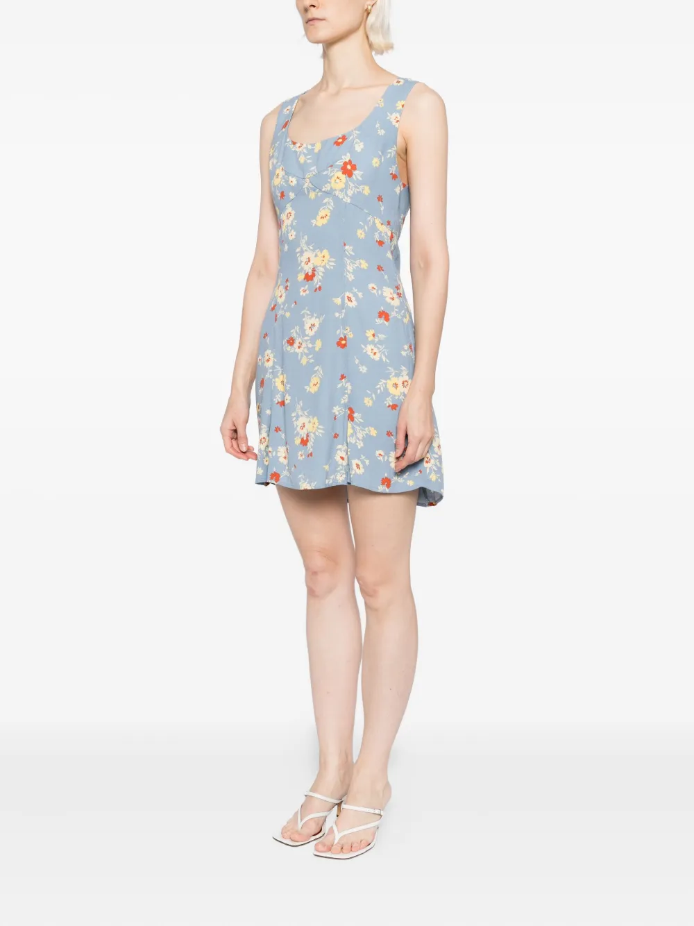 Reformation Cher jurk Blauw