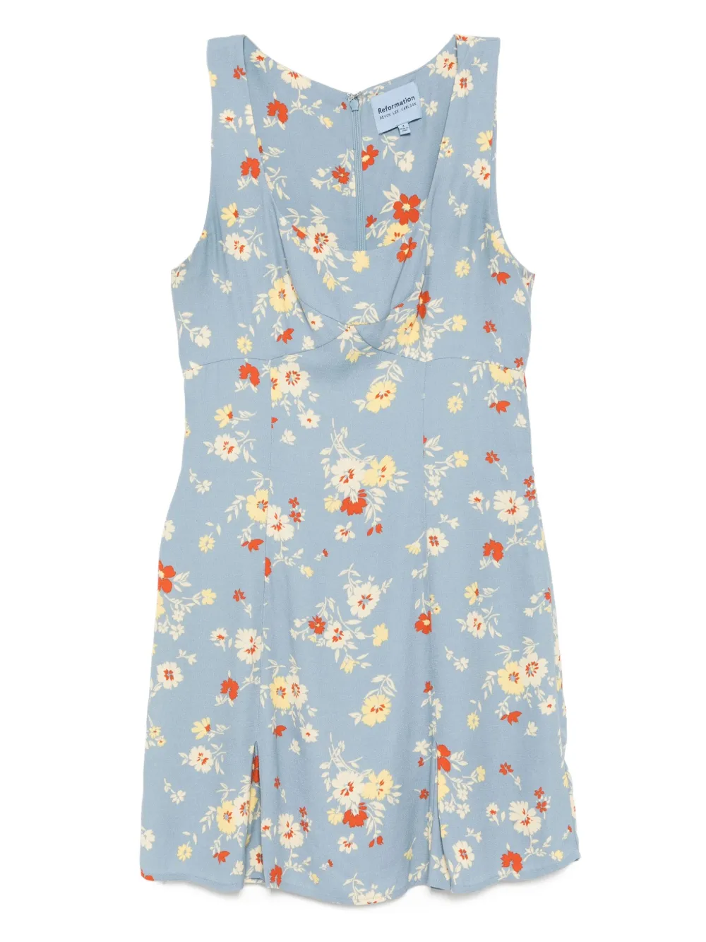 Reformation Cher jurk Blauw