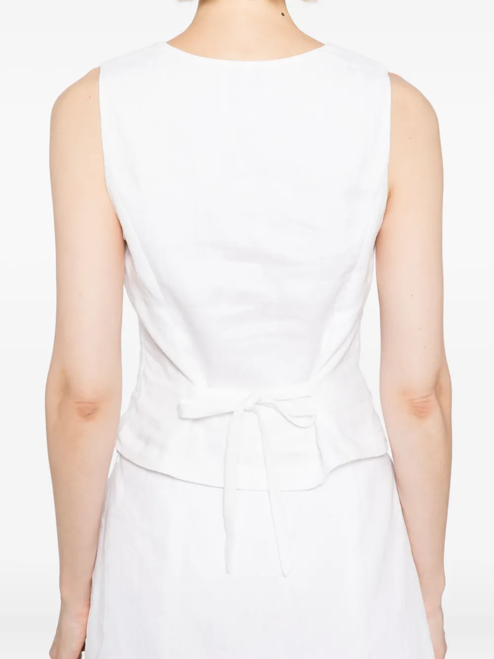 Reformation Lindsey Linen Two Piece In White