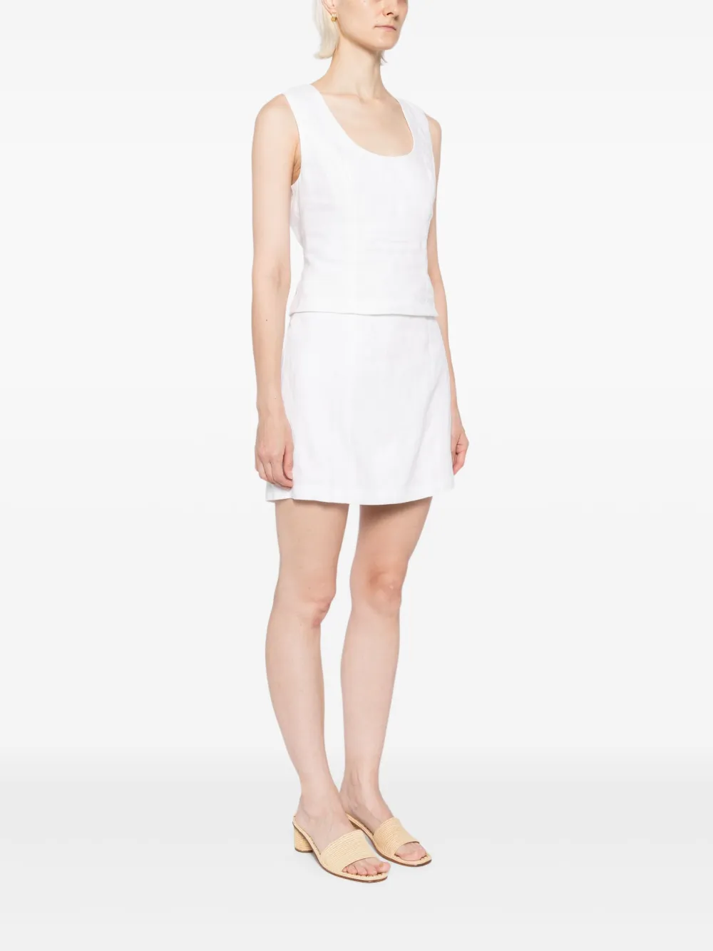 Reformation Lindsey Linen Two Piece In White