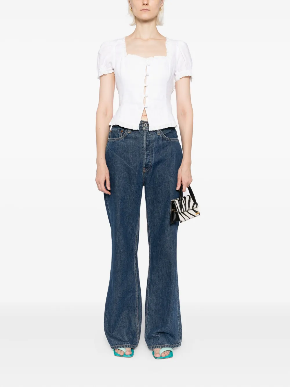 Reformation Rosemary linnen top - Wit