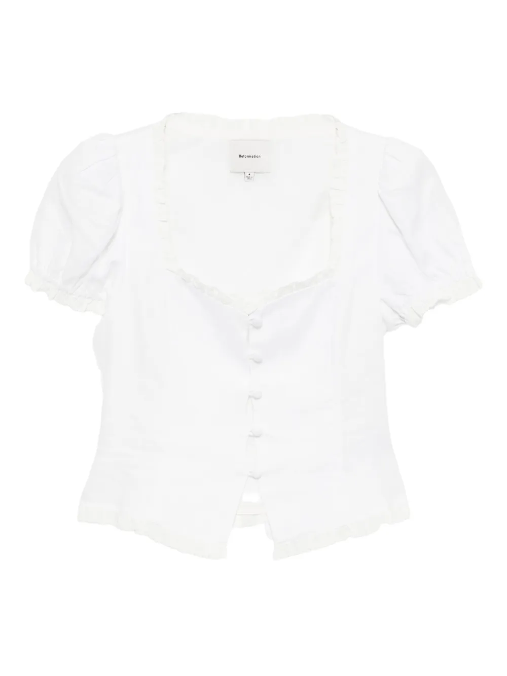 Reformation Rosemary linnen top Wit