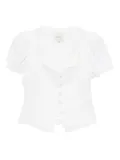 Reformation Rosemary linen top - White