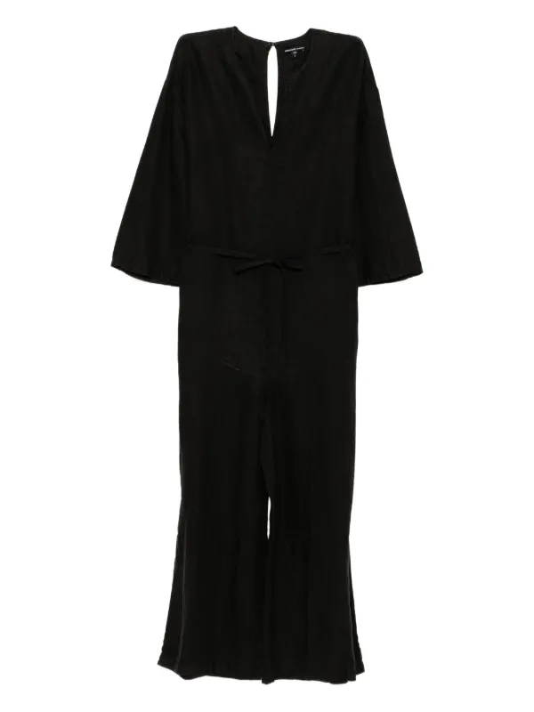 James Perse Mono Largo De Lino Con Cinturón Negro FARFETCH ES