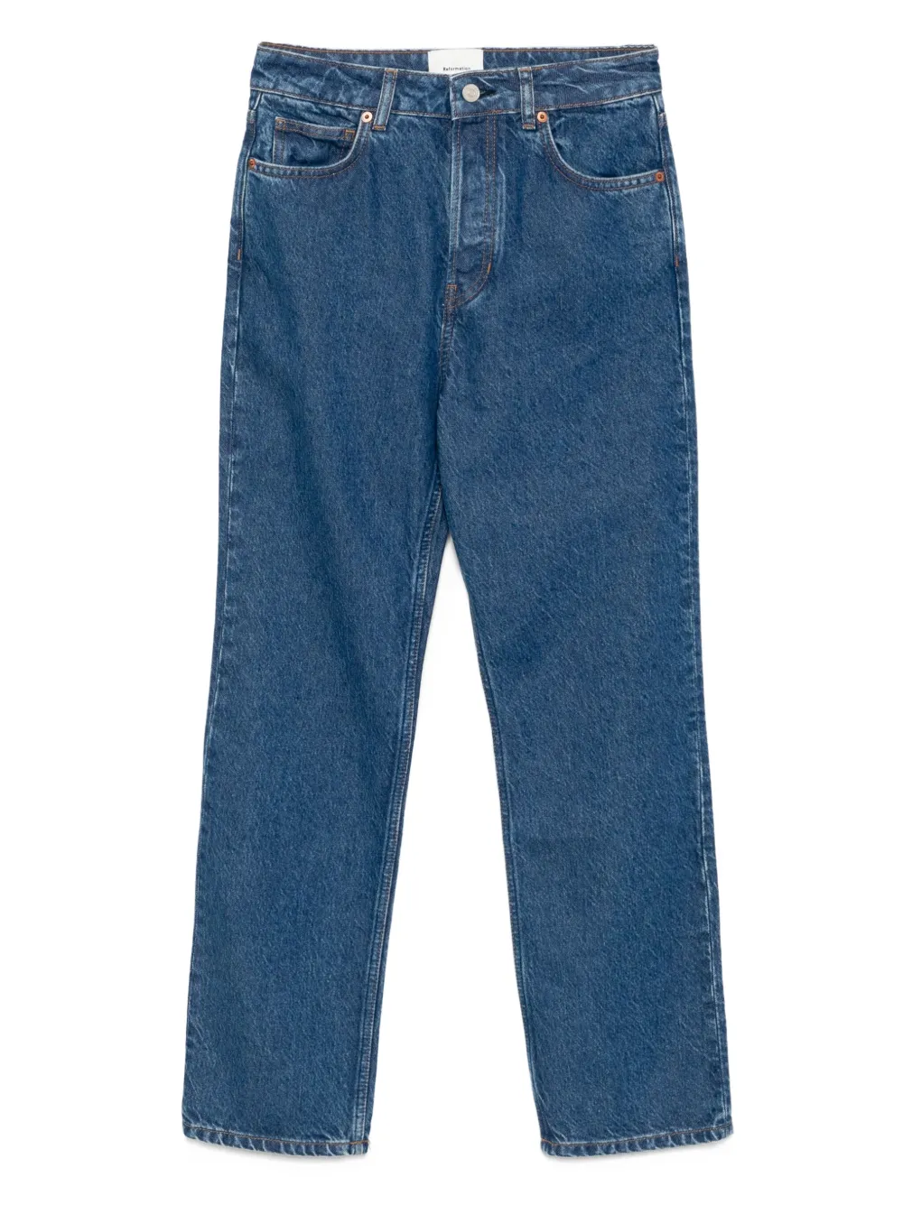Reformation Cynthia Straight Jeans In Blue
