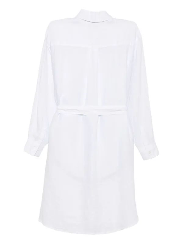 James Perse Linen Shirt Dress - White James Perse Linen Shirt Dress - White