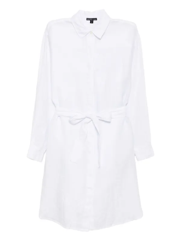 James Perse Linen Shirt Dress - White