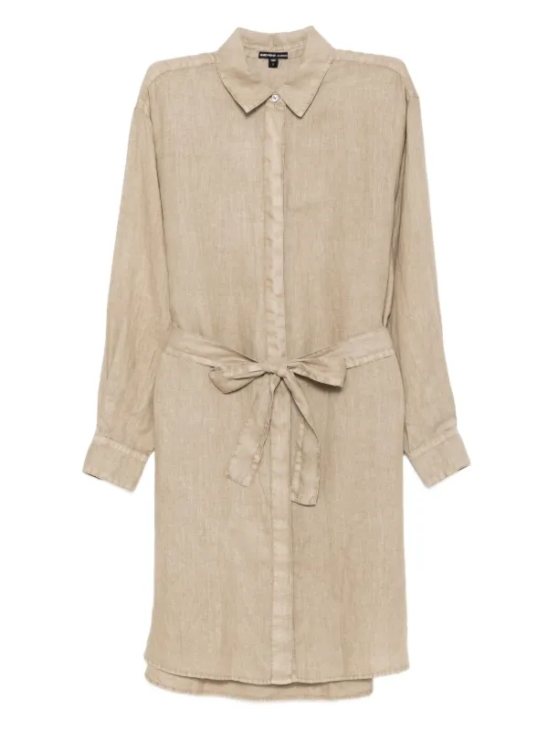 James Perse Linen Shirt Dress | Neutrals | FARFETCH KW