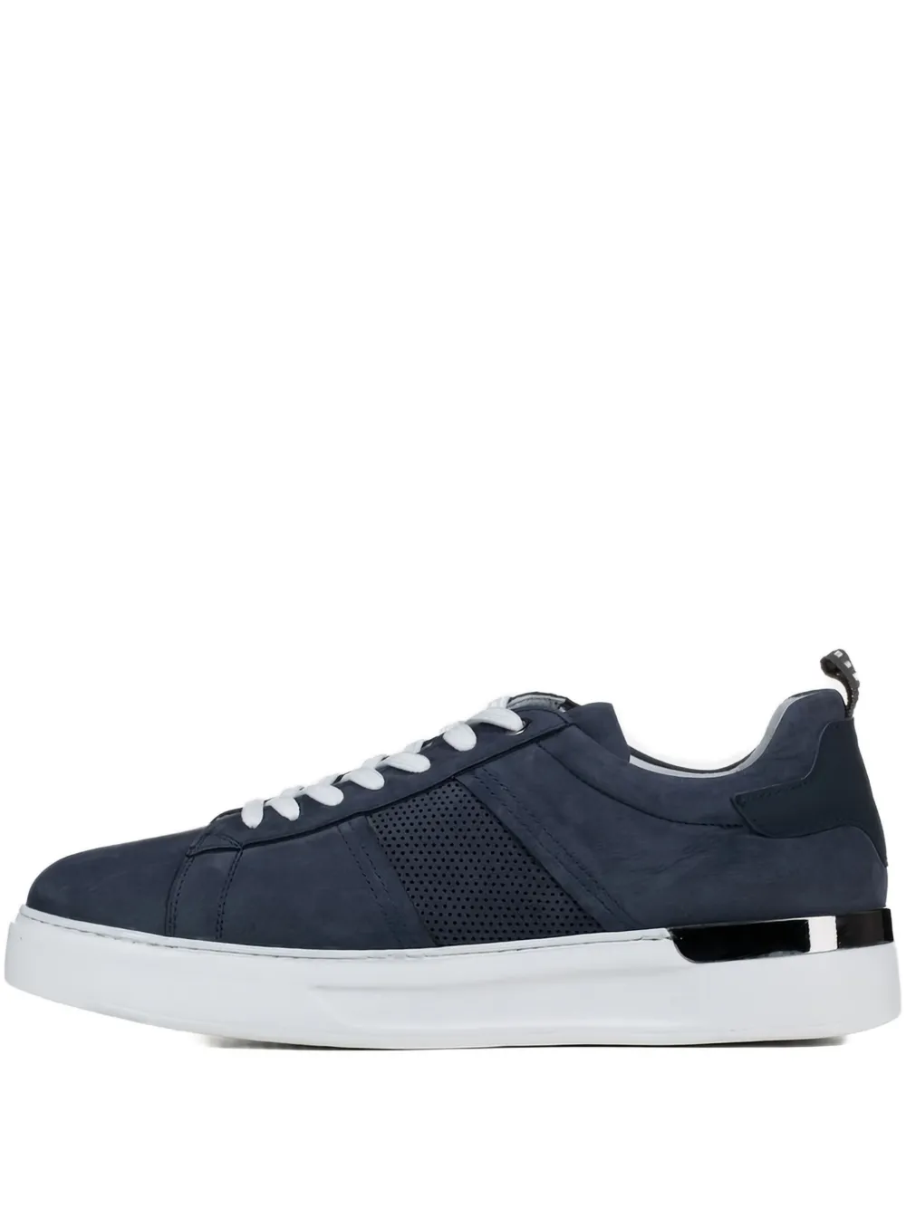 Poche Paris perforated-detail suede sneakers - ブルー Poche Paris perforated-detail suede sneakers - ブルー
