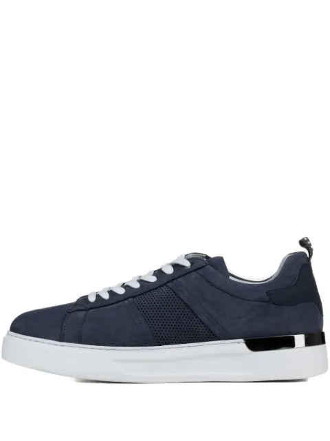 Poche Paris perforated-detail suede sneakers