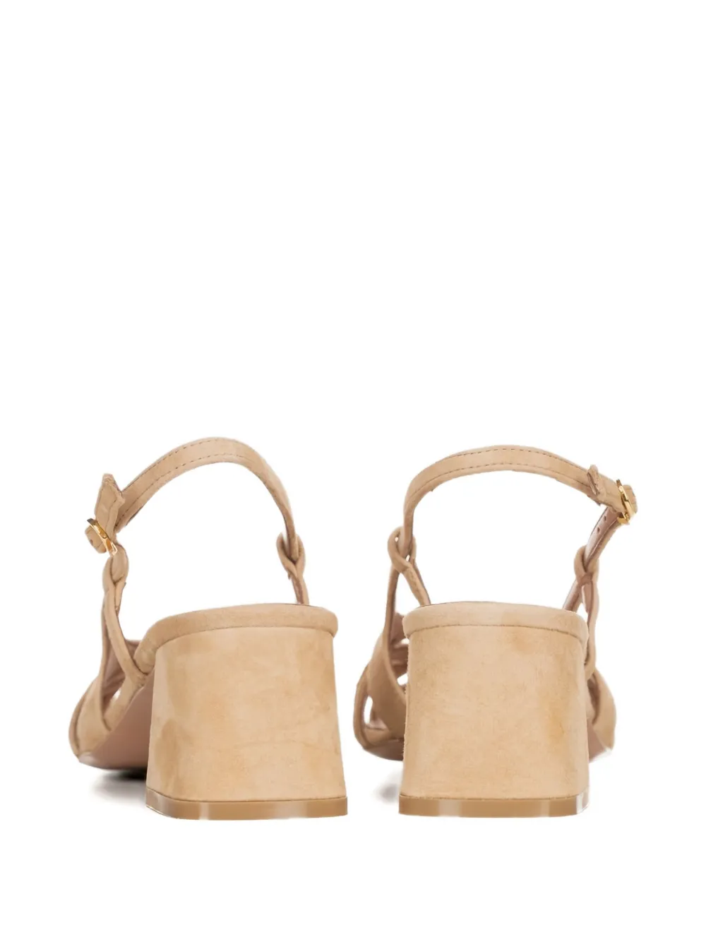 Poche Paris Slingback Block-heel Pumps In Neutral