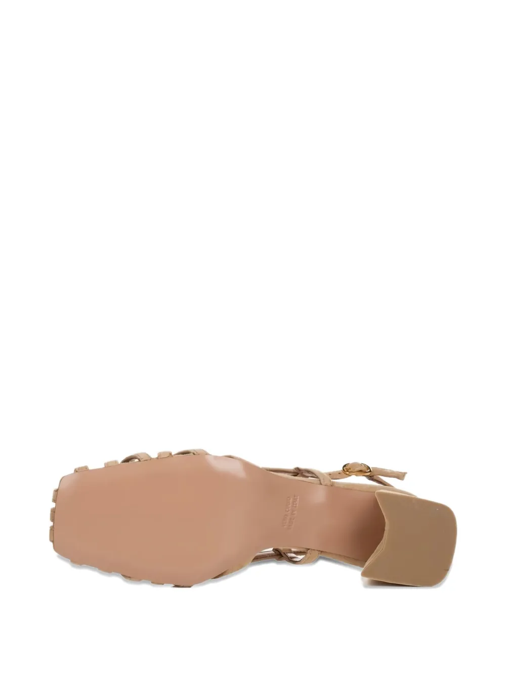 Poche Paris Slingback Block-heel Pumps In Neutral