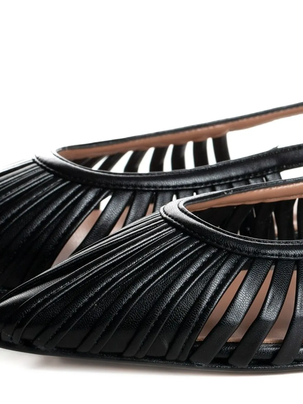 Poche Paris Corinne slingback flat sandals Black