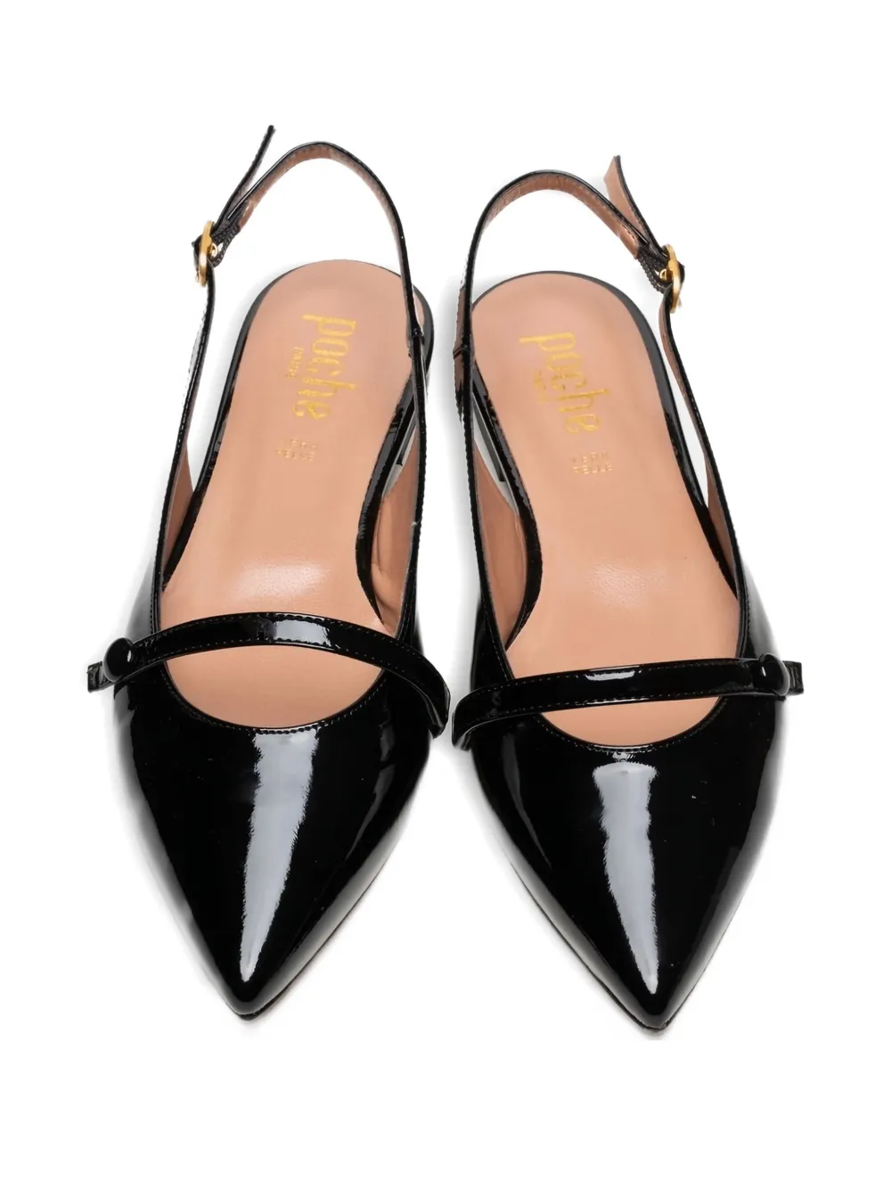 Poche Paris Corinn slingback pointed-toe pumps Black