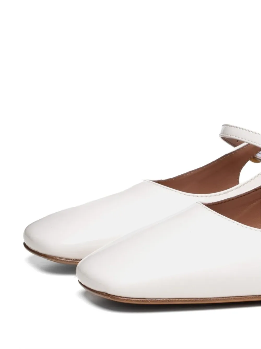 Poche Paris 50mm square-toe slingback mules White