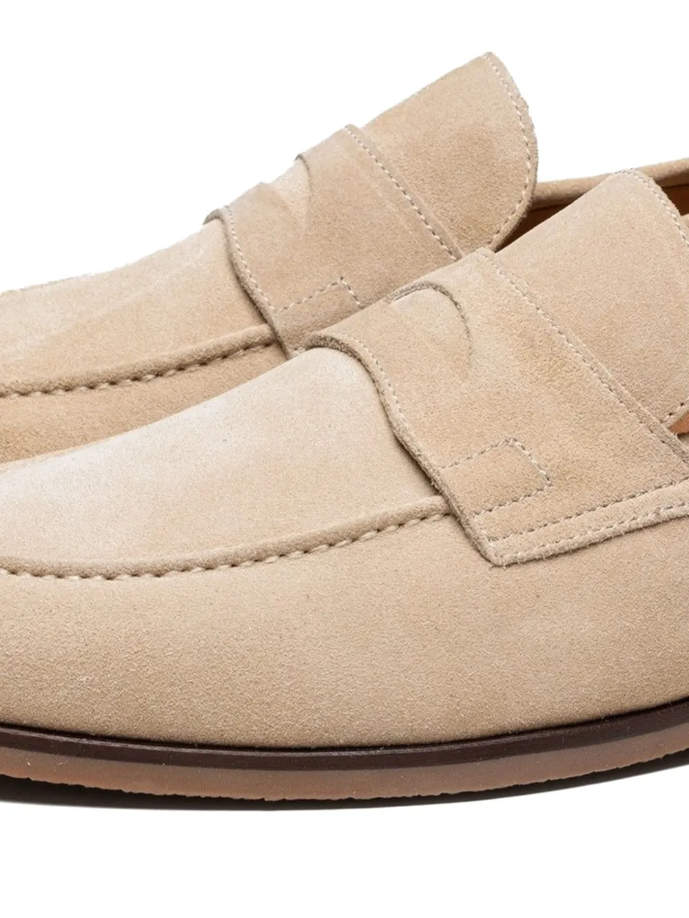 Poche Paris penny suede loafers Neutrals