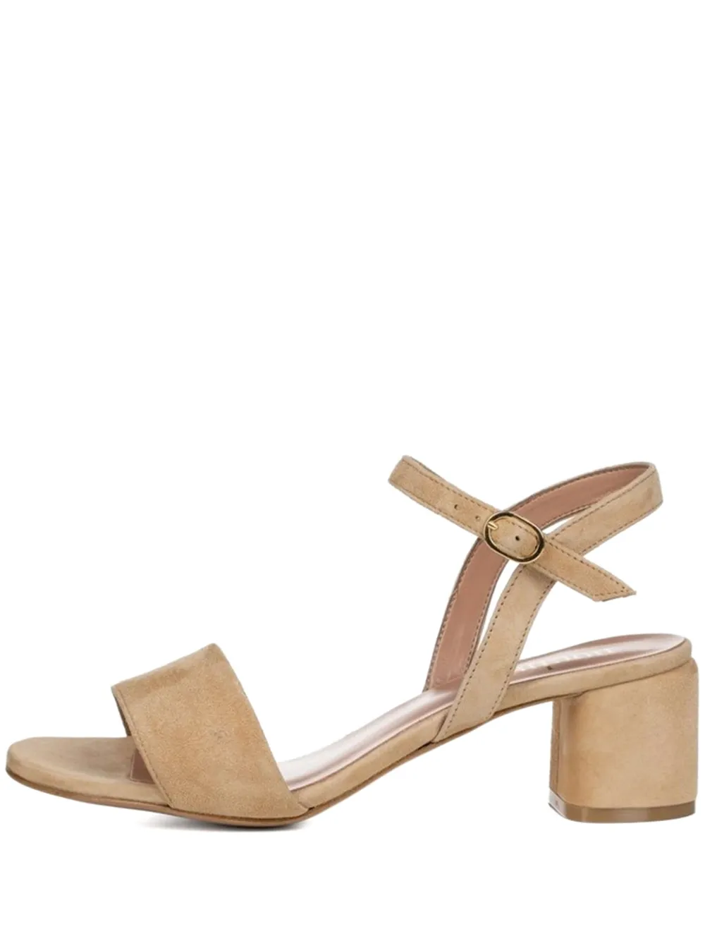 Poche Paris Ankle-strap Leather Sandals In Neutral