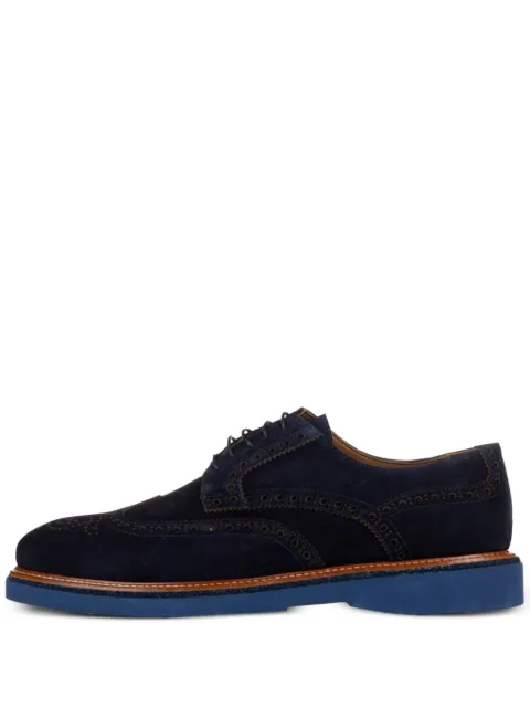 Poche Paris Benoit brogue suede loafers