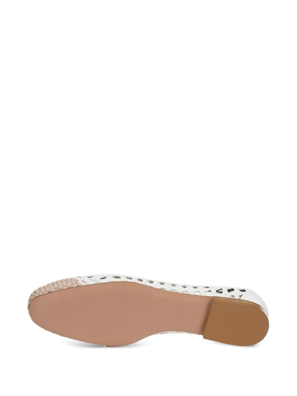 Poche Paris Reine woven leather pumps White