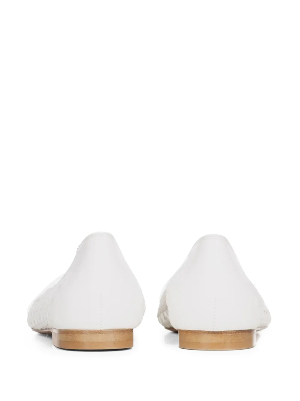 Poche Paris Reine woven leather pumps White