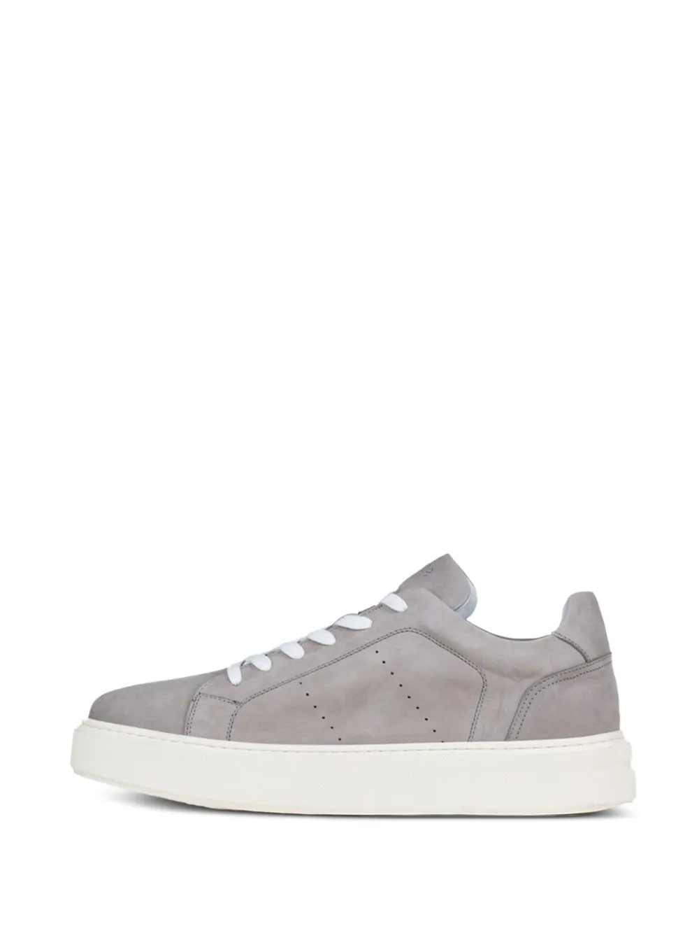 Poche Paris perforated suede sneakers Grey