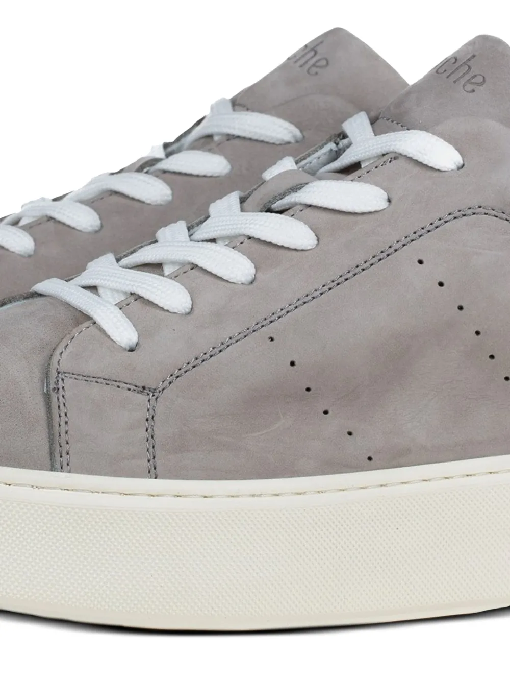Poche Paris perforated suede sneakers Grey